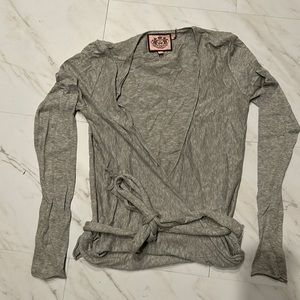 Juicy Couture Gray Wrap Top